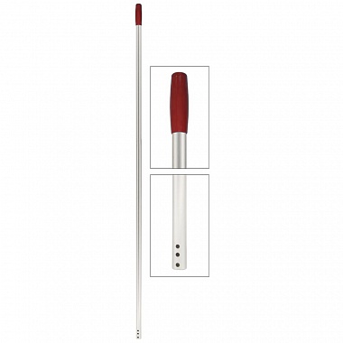 Ручка Filmop алюминиевая красная (140 см, диаметр - 23 мм, 3 отверстия)